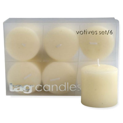Ivory Votive Candle | Set of Six Candles Trade Associates Group  Paper Skyscraper Gift Shop Charlotte