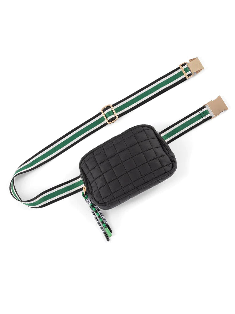 Ezra Quilted Nylon Belt Bag | Black Handbags + Wallets Shiraleah  Paper Skyscraper Gift Shop Charlotte