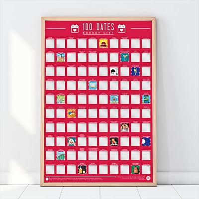 100 Dates To Go On || Bucket List Scratch Poster  Gift Republic  Paper Skyscraper Gift Shop Charlotte