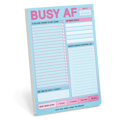 Busy AF Pad Notepads Knock Knock  Paper Skyscraper Gift Shop Charlotte