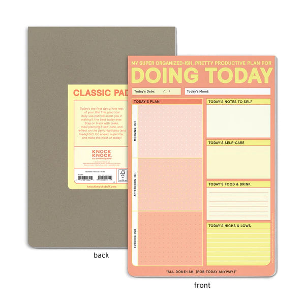 Doing Today Pad | Pastel Notepads Knock Knock  Paper Skyscraper Gift Shop Charlotte