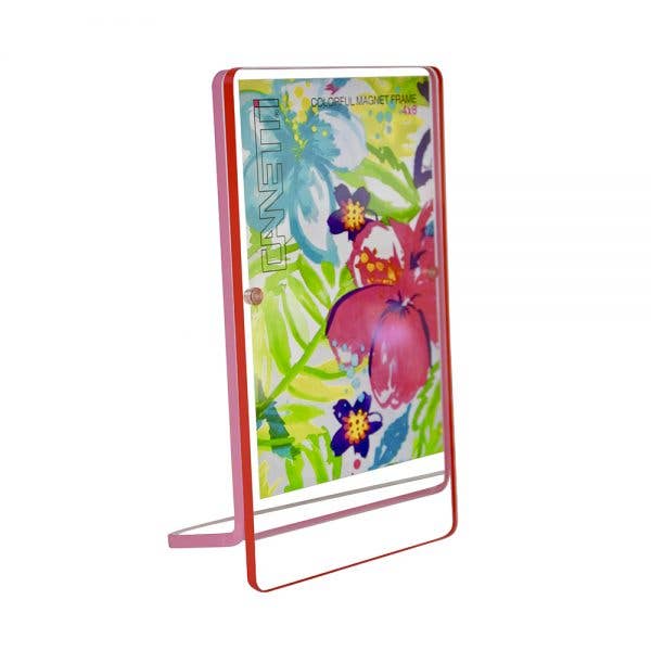 Colorful Magnet Frame 5"x7": Red/Pink Photo Frames Canetti Design Group  Paper Skyscraper Gift Shop Charlotte