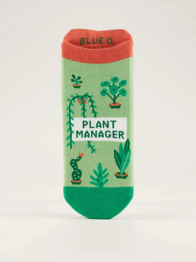 Plant Manager Sneaker Socks | S/M Socks Blue Q  Paper Skyscraper Gift Shop Charlotte