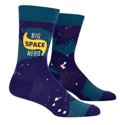 Big Space Nerd Men's Socks Socks Blue Q  Paper Skyscraper Gift Shop Charlotte
