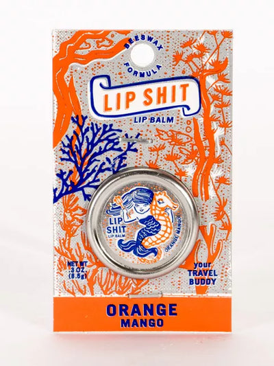 Lip Shit Orange Mango Lip Balm  Blue Q  Paper Skyscraper Gift Shop Charlotte