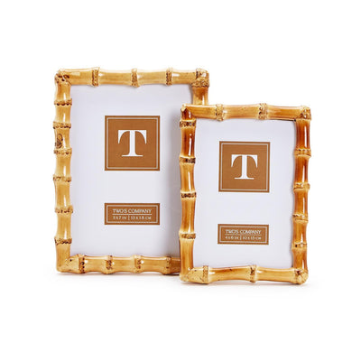 Blonde Bamboo Photo Frame | 4x6 Photo Frames Two's Company  Paper Skyscraper Gift Shop Charlotte