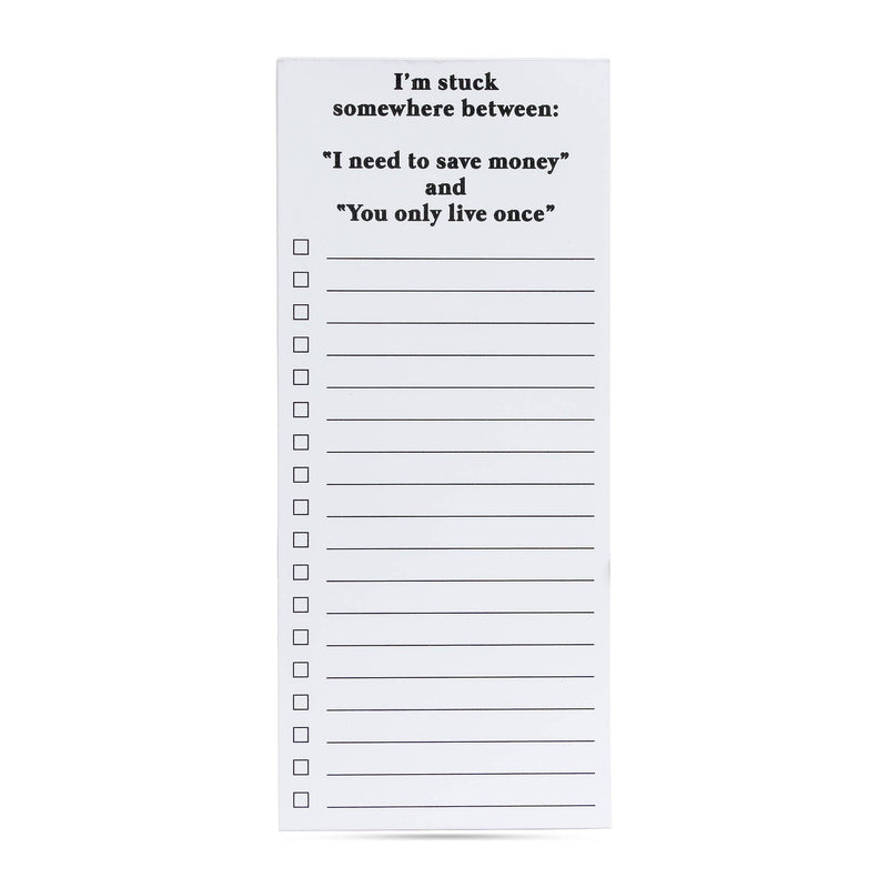 Save Money & YOLO Magnetic List Pad  Ellembee Home  Paper Skyscraper Gift Shop Charlotte