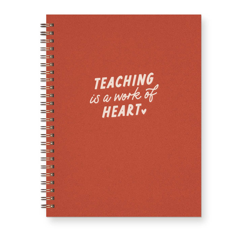 Teaching is a Work of Heart Journal: Lined Notebook: Sapphire Cover | White Ink Notebooks Ruff House Print Shop  Paper Skyscraper Gift Shop Charlotte