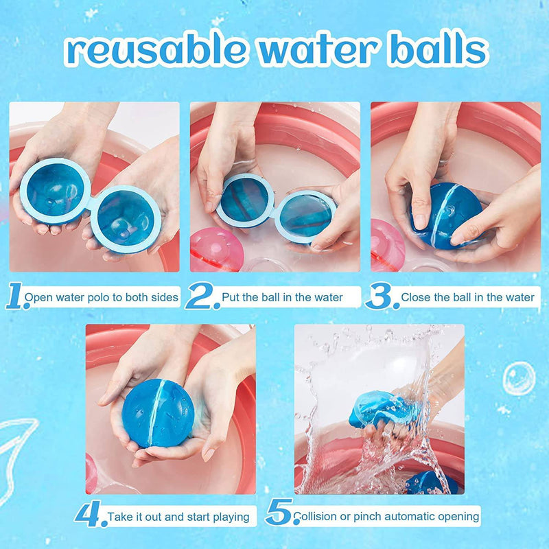 6 Pack Multi-Colored Reusable Water Balloons Summer Threaded Pear  Paper Skyscraper Gift Shop Charlotte