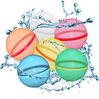 6 Pack Multi-Colored Reusable Water Balloons Summer Threaded Pear  Paper Skyscraper Gift Shop Charlotte