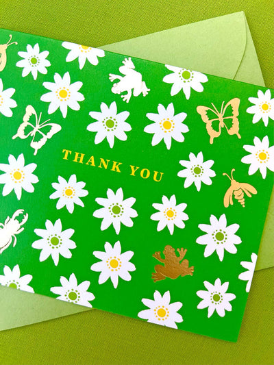 Verdant Lawn Thank You Card (Boxed set of 8) Cards J.Falkner Cards  Paper Skyscraper Gift Shop Charlotte