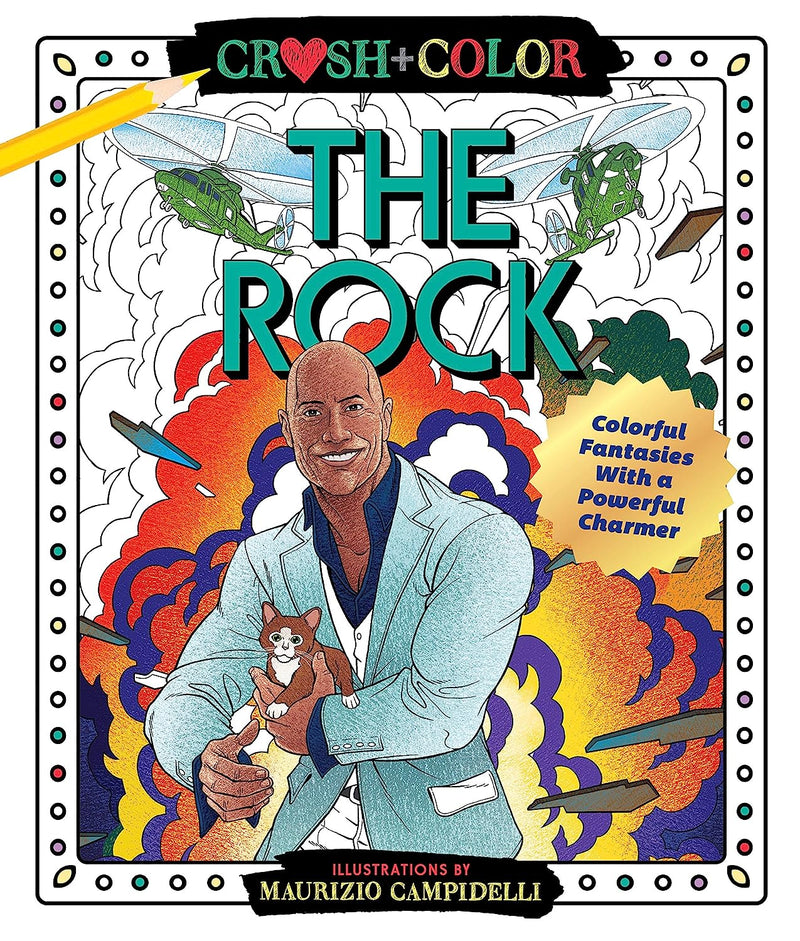 Crush and Color: Dwayne the Rock Johnson: Colorful Fantasies with a Powerful Charmer BOOK Ingram Books  Paper Skyscraper Gift Shop Charlotte