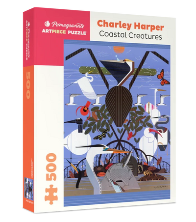 500 Piece Puzzle | Charley Harper: Coastal Creatures Puzzles Pomegranate  Paper Skyscraper Gift Shop Charlotte