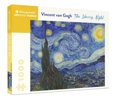 1000 Piece Jigsaw Puzzle | Vincent van Gogh The Starry Night Puzzles Pomegranate  Paper Skyscraper Gift Shop Charlotte