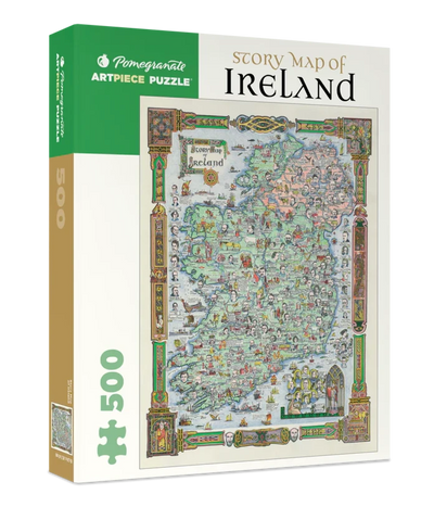 500 Piece Puzzle | Story Map of Ireland Puzzles Pomegranate  Paper Skyscraper Gift Shop Charlotte