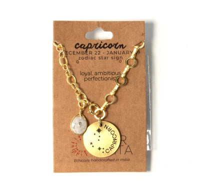 Zodiac Star Sign Necklace- CAPRICORN Jewelry Fair Anita  Paper Skyscraper Gift Shop Charlotte