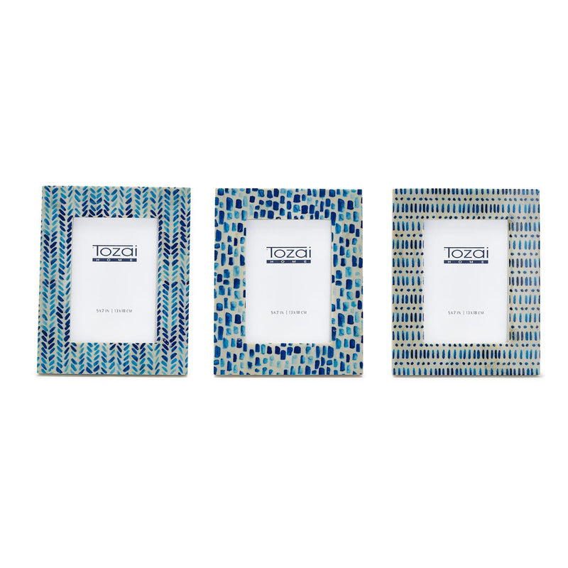 Blue/White 5x7 Photo Frame Assorted Frames Two&