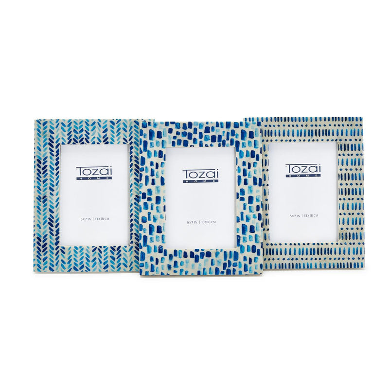 Blue/White 5x7 Photo Frame Assorted Frames Two&