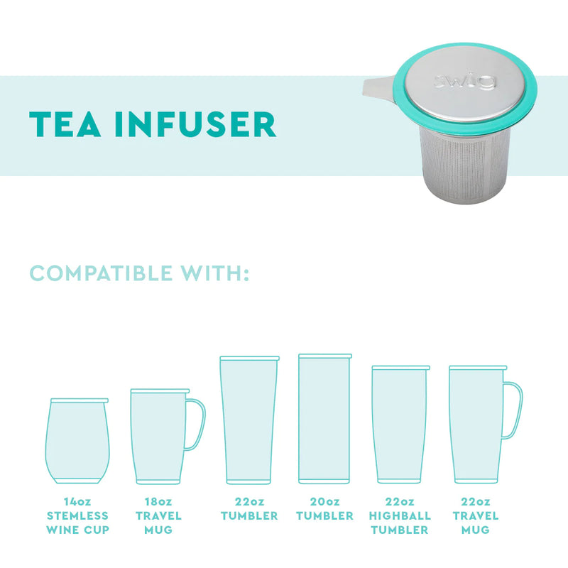 Stainless Steel Tea Infuser with Silicone Cover Tea Infusers Swig  Paper Skyscraper Gift Shop Charlotte