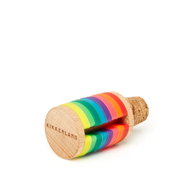Rainbow Wine Rings + Stopper Barware Kikkerland  Paper Skyscraper Gift Shop Charlotte
