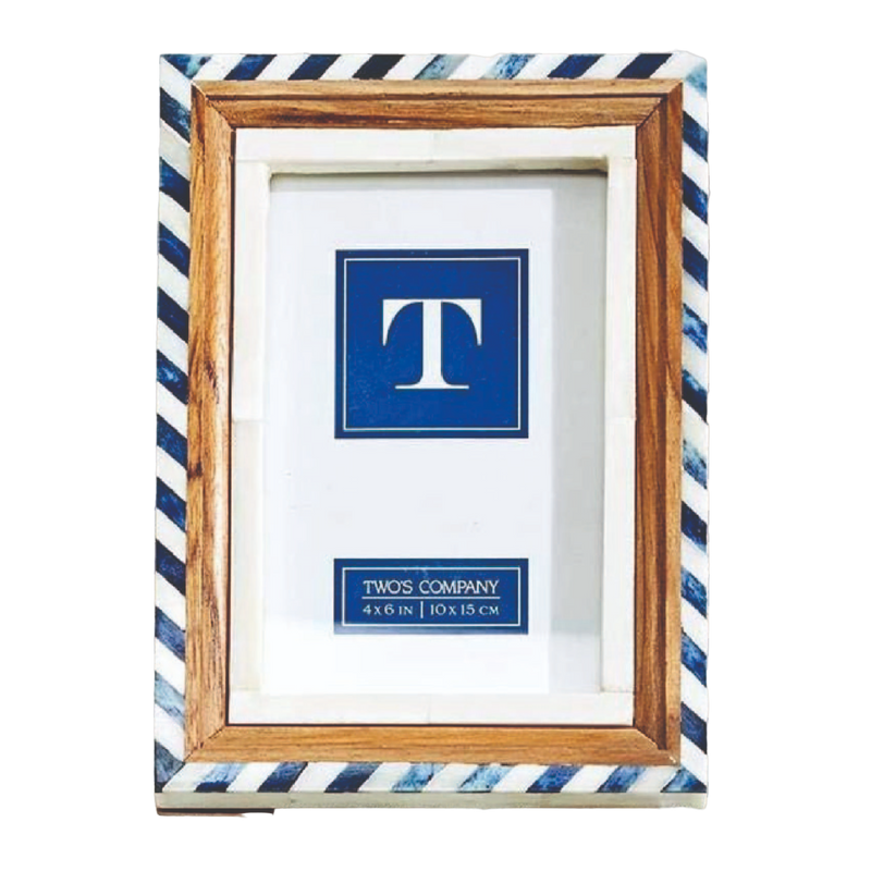 Blue and White Frame 4x6  Two&