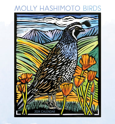 Molly Hashimoto Birds 2024 Wall Calendar Calendars Pomegranate  Paper Skyscraper Gift Shop Charlotte