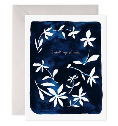 Indigo Flowers | Thinking of You Card Cards E Frances Paper Inc  Paper Skyscraper Gift Shop Charlotte