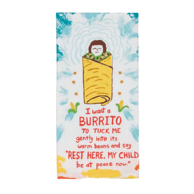 Dish Towel | I Want A Burrito Dish Towels Blue Q  Paper Skyscraper Gift Shop Charlotte