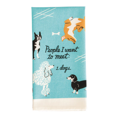 Dish Towel | People to Meet: Dogs Dish Towels Blue Q  Paper Skyscraper Gift Shop Charlotte