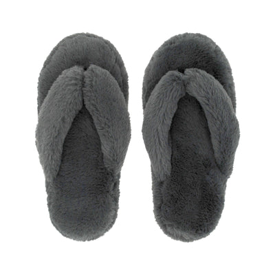 Grey Cottontail Flip Flop Slippers Slippers PUDUS  Paper Skyscraper Gift Shop Charlotte