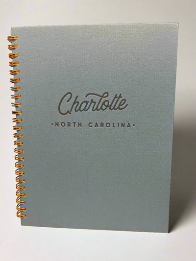City Script Journal "Charlotte North Carolina": Lined Notebook: Bluebird Cover  Ruff House Print Shop  Paper Skyscraper Gift Shop Charlotte