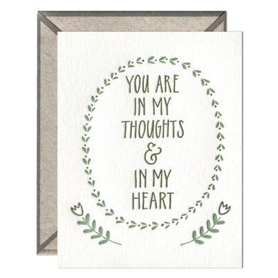 In Thoughts & Heart | Sympathy Card Cards INK MEETS PAPER  Paper Skyscraper Gift Shop Charlotte