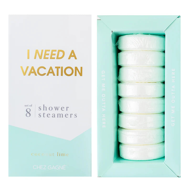 I Need A Vacation Shower Steamers Health & Beauty Chez Gagné  Paper Skyscraper Gift Shop Charlotte