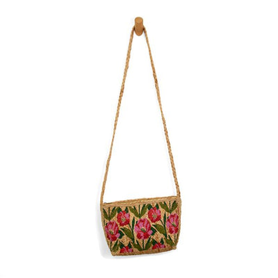 Multi-Colored Poppy Painted Ida Jute Crossbody Handbags + Wallets Joy Susan  Paper Skyscraper Gift Shop Charlotte