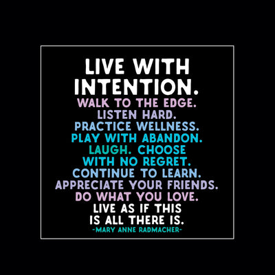 Magnet | Live with Intention Magnets Quotable Cards  Paper Skyscraper Gift Shop Charlotte
