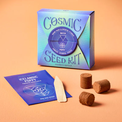 Water Cosmic Seed Pack Garden Modern Sprout  Paper Skyscraper Gift Shop Charlotte