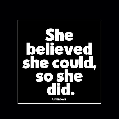 magnet - she believed she could Cards Quotable Cards  Paper Skyscraper Gift Shop Charlotte