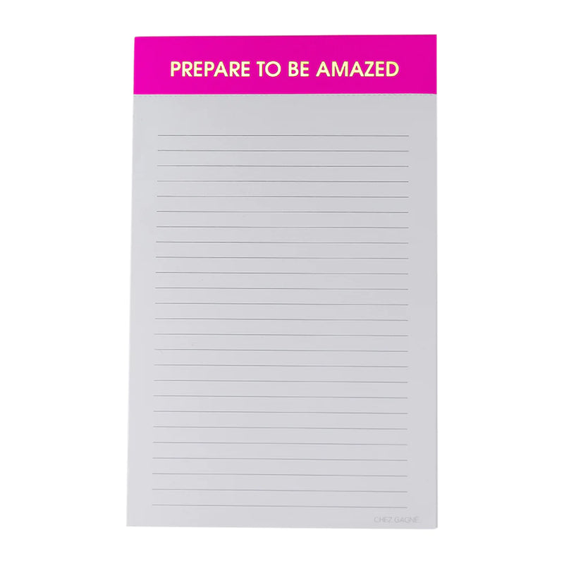 Prepare To Be Amazed | Lined Notepad Notepads Chez Gagné  Paper Skyscraper Gift Shop Charlotte