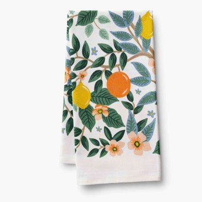 Citrus Grove Tea Towel Dish Towels Rifle Paper Co  Paper Skyscraper Gift Shop Charlotte