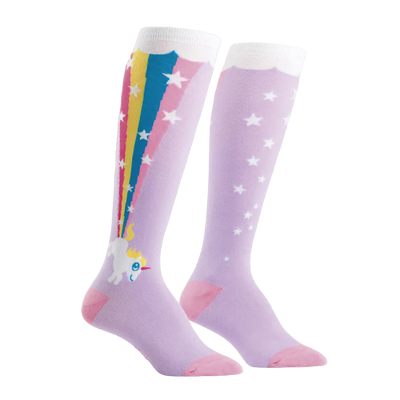 Rainbow Blast Women's Knee Socks Socks Sock It to Me  Paper Skyscraper Gift Shop Charlotte