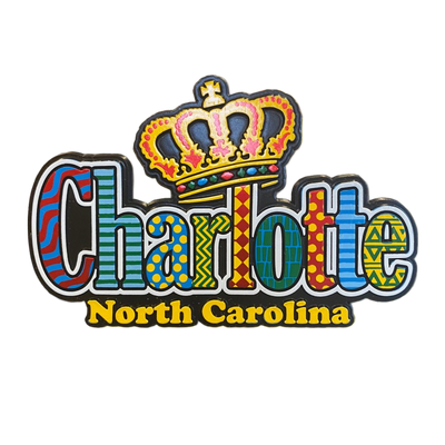 Rubber Magnet Charlotte Crown Colorful Magnets My City Souvenirs  Paper Skyscraper Gift Shop Charlotte