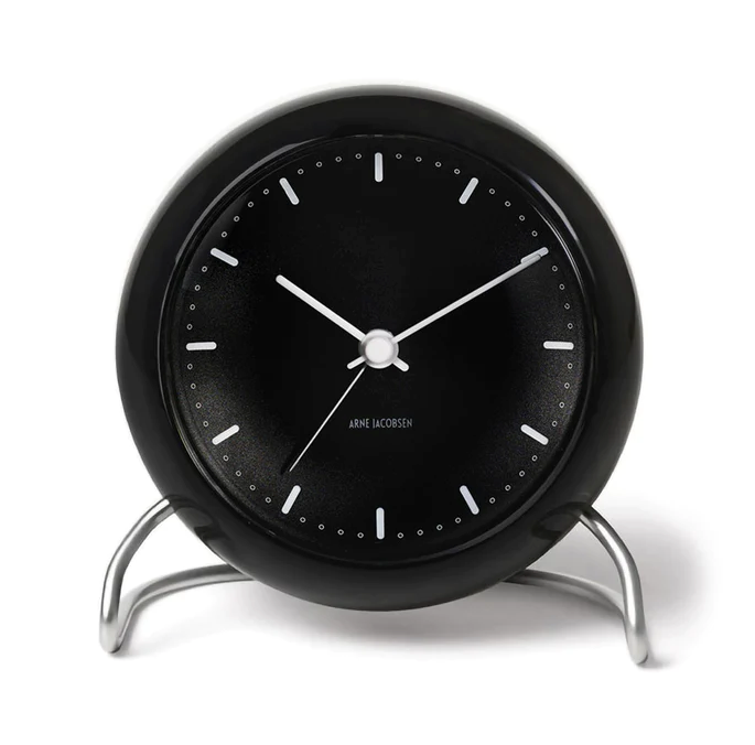 Black City Hall Alarm Clock - Arne Jacobsen&