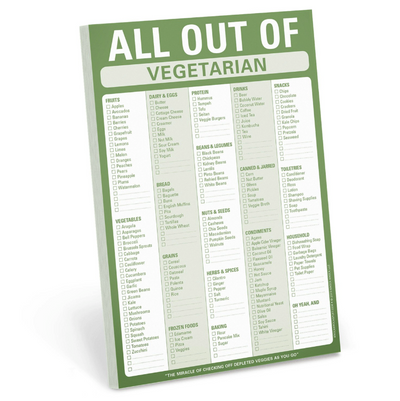 All Out Of Pad With Magnet | Vegetarian Notepads Knock Knock  Paper Skyscraper Gift Shop Charlotte