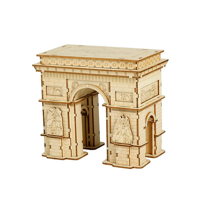 Arc de Triomphe Wooden 3D Puzzle Arts & Crafts Robotime  Paper Skyscraper Gift Shop Charlotte