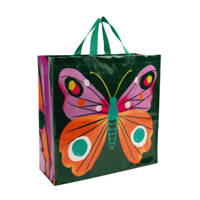 Shopper Bag | Big Butterfly Shoppers Blue Q  Paper Skyscraper Gift Shop Charlotte