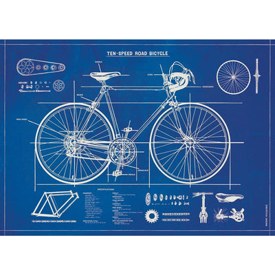 Cavallini | Bicycle Blueprint Poster Kit  Paper Skyscraper  Paper Skyscraper Gift Shop Charlotte