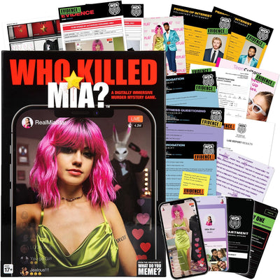 Who Killed Mia? Modern Murder Mystery Game Adult Games What Do You Meme?  Paper Skyscraper Gift Shop Charlotte