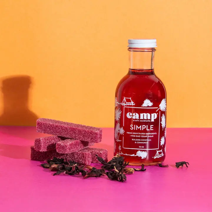 Hibiscus Simple Syrup Drink & Barware Camp Craft Cocktails  Paper Skyscraper Gift Shop Charlotte