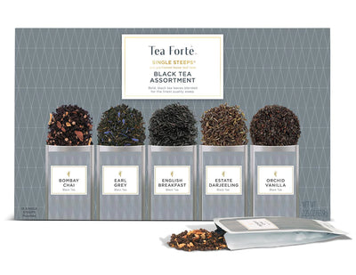 Black Tea Assortment Single Steeps Tea Tea Forte  Paper Skyscraper Gift Shop Charlotte