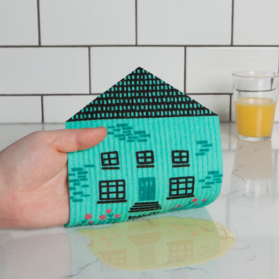 House Shaped Swedish Sponge Cloth Kitchen Danica Studio (Now Designs)  Paper Skyscraper Gift Shop Charlotte